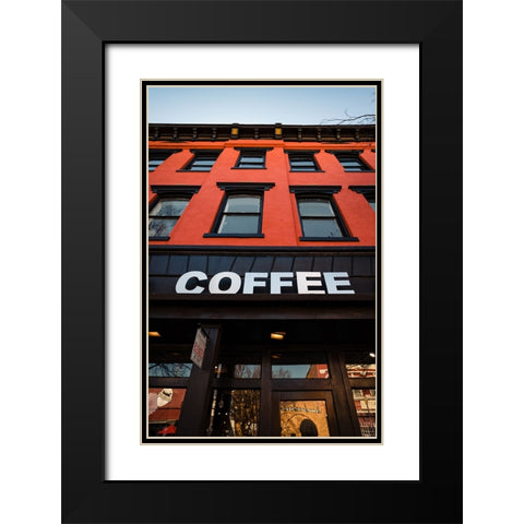 Coffee Black Modern Wood Framed Art Print with Double Matting by Malone, Will