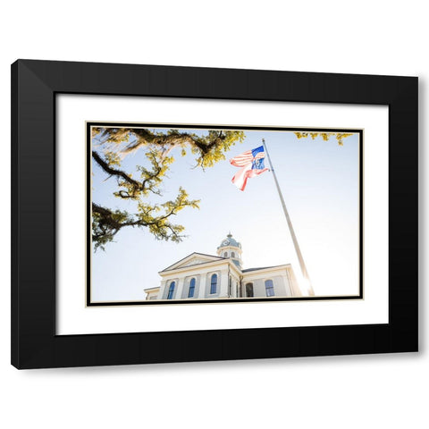 Courthouse 3 Black Modern Wood Framed Art Print with Double Matting by Malone, Will