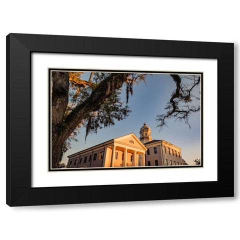 Courthouse 6 Sunrise Black Modern Wood Framed Art Print with Double Matting by Malone, Will