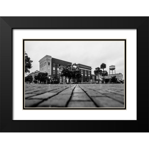 Downtown Thomasville Black Modern Wood Framed Art Print with Double Matting by Malone, Will