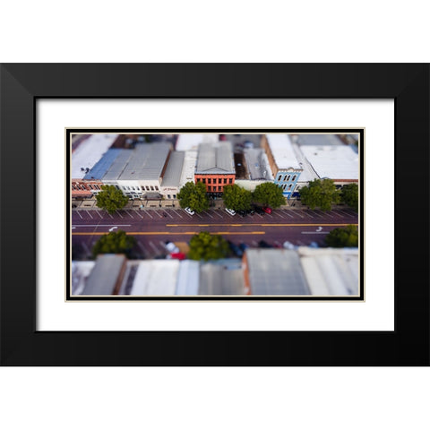 Downtown Thomasville Mini 2 Black Modern Wood Framed Art Print with Double Matting by Malone, Will