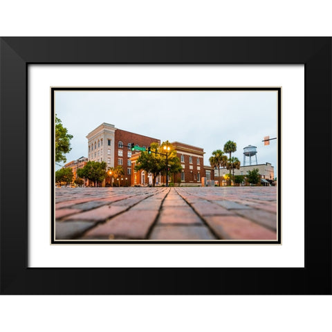 Downtown Tville Color Black Modern Wood Framed Art Print with Double Matting by Malone, Will