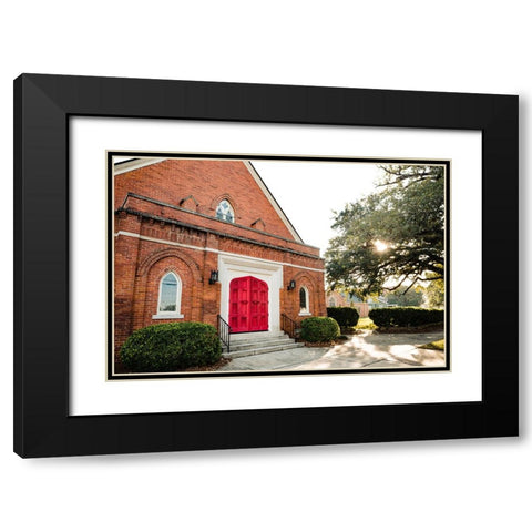 Episcople Church Black Modern Wood Framed Art Print with Double Matting by Malone, Will