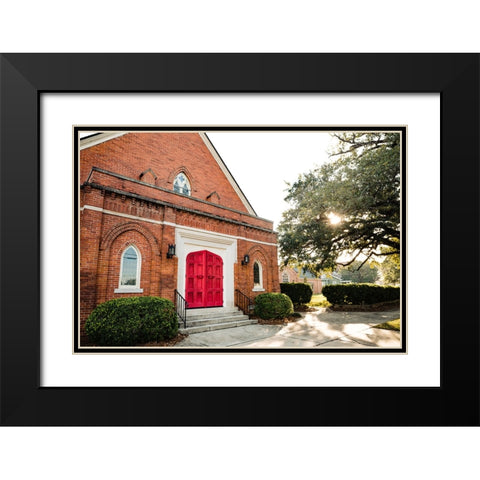 Episcople Church Black Modern Wood Framed Art Print with Double Matting by Malone, Will