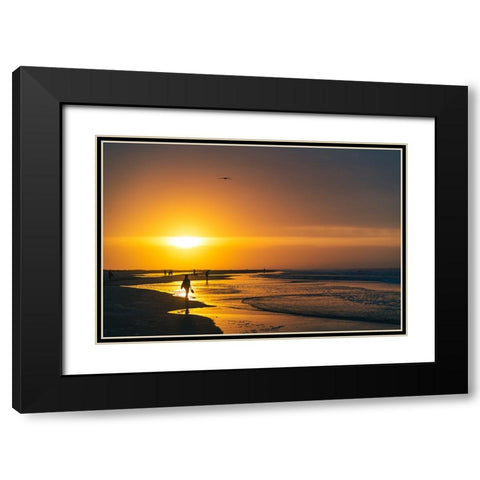 Girl with a Bucket Black Modern Wood Framed Art Print with Double Matting by Malone, Will