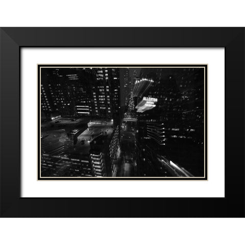 Gotham BW Black Modern Wood Framed Art Print with Double Matting by Malone, Will