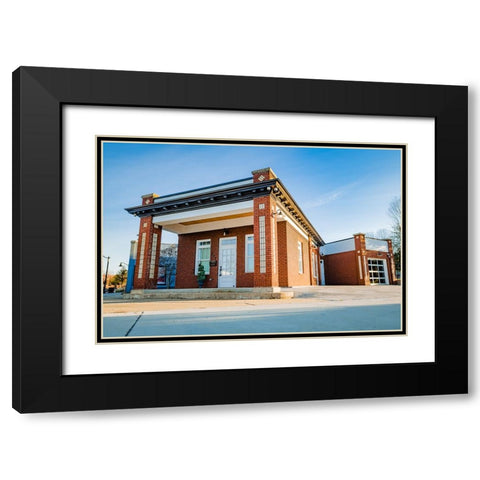 Gulf Oil 1 Black Modern Wood Framed Art Print with Double Matting by Malone, Will