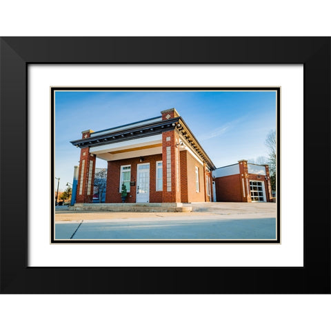 Gulf Oil 1 Black Modern Wood Framed Art Print with Double Matting by Malone, Will