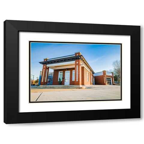 Gulf Oil 3 Watermark Black Modern Wood Framed Art Print with Double Matting by Malone, Will