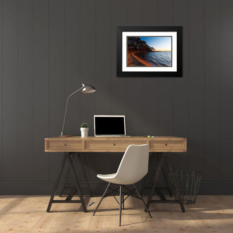 Hartwell Beach Black Modern Wood Framed Art Print with Double Matting by Malone, Will