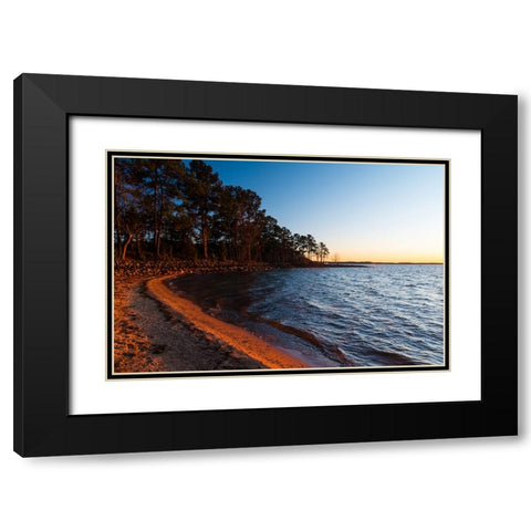 Hartwell Beach Black Modern Wood Framed Art Print with Double Matting by Malone, Will