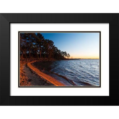 Hartwell Beach Black Modern Wood Framed Art Print with Double Matting by Malone, Will