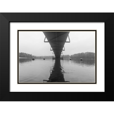 Hartwell Fog 1 Black Modern Wood Framed Art Print with Double Matting by Malone, Will