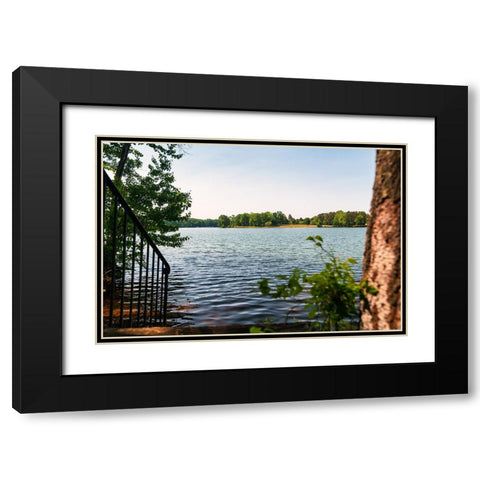Hartwell Horizon Black Modern Wood Framed Art Print with Double Matting by Malone, Will