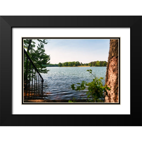Hartwell Horizon Black Modern Wood Framed Art Print with Double Matting by Malone, Will