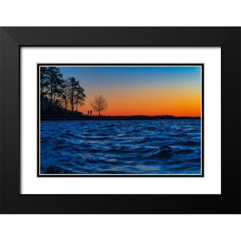 Hartwell Sunset 2 Black Modern Wood Framed Art Print with Double Matting by Malone, Will