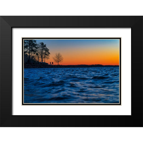 Hartwell Sunset Stance Black Modern Wood Framed Art Print with Double Matting by Malone, Will