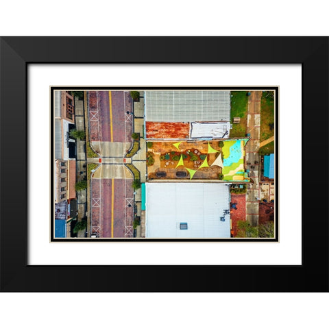 Jackson St Black Modern Wood Framed Art Print with Double Matting by Malone, Will