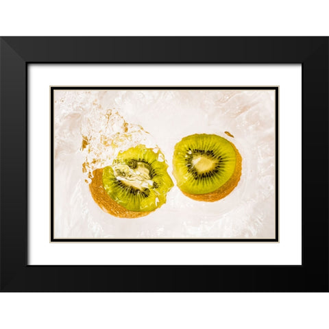 Kiwi Splash 2 Black Modern Wood Framed Art Print with Double Matting by Malone, Will