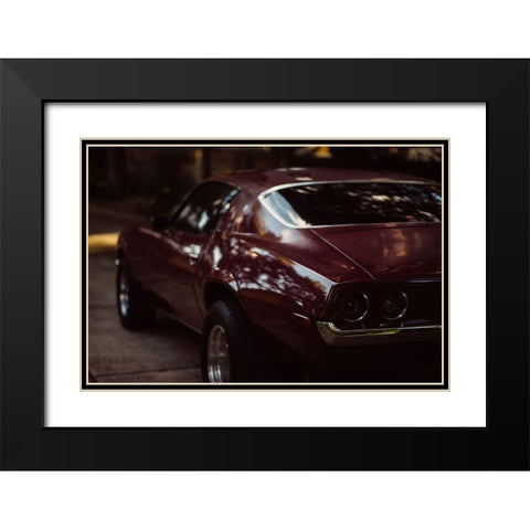 Maroon Camaro Black Modern Wood Framed Art Print with Double Matting by Malone, Will