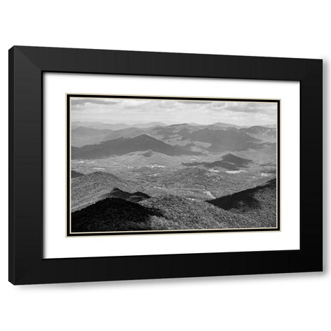 Monochrome Mountains Black Modern Wood Framed Art Print with Double Matting by Malone, Will