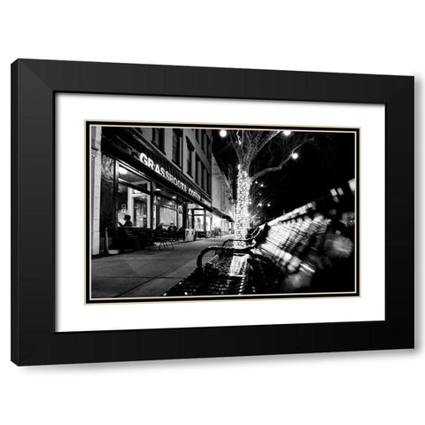 Night Life Black Modern Wood Framed Art Print with Double Matting by Malone, Will