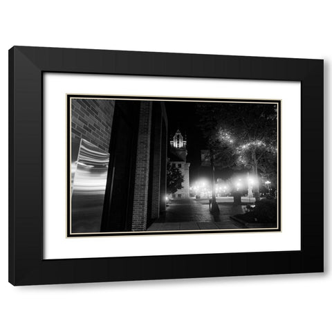 Nightwalk Black Modern Wood Framed Art Print with Double Matting by Malone, Will