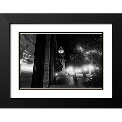 Nightwalk Black Modern Wood Framed Art Print with Double Matting by Malone, Will