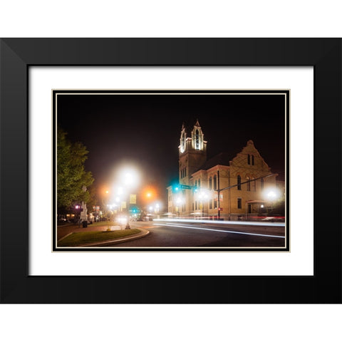 Nightwalk 6 Black Modern Wood Framed Art Print with Double Matting by Malone, Will
