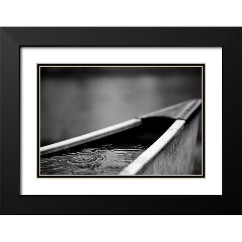Oh-No Black Modern Wood Framed Art Print with Double Matting by Malone, Will