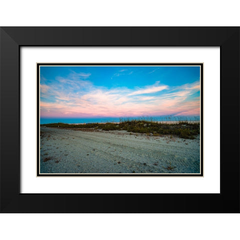 Over the Fence Black Modern Wood Framed Art Print with Double Matting by Malone, Will