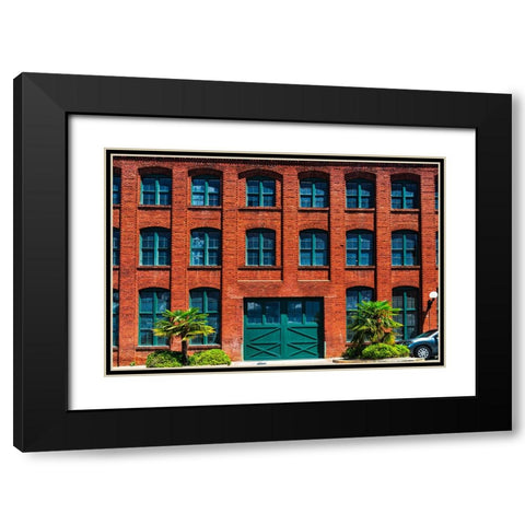 Palmetto Building Black Modern Wood Framed Art Print with Double Matting by Malone, Will