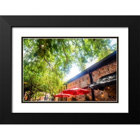 Patio Black Modern Wood Framed Art Print with Double Matting by Malone, Will
