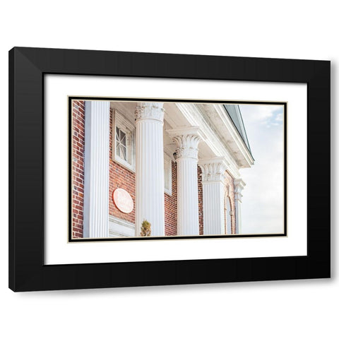 Pelzer Columns 3 Black Modern Wood Framed Art Print with Double Matting by Malone, Will