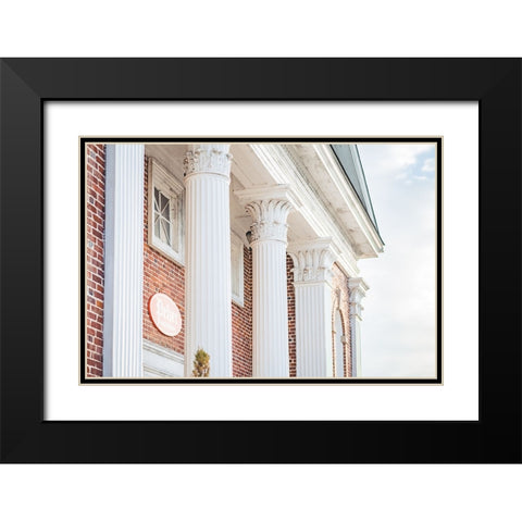 Pelzer Columns 3 Black Modern Wood Framed Art Print with Double Matting by Malone, Will