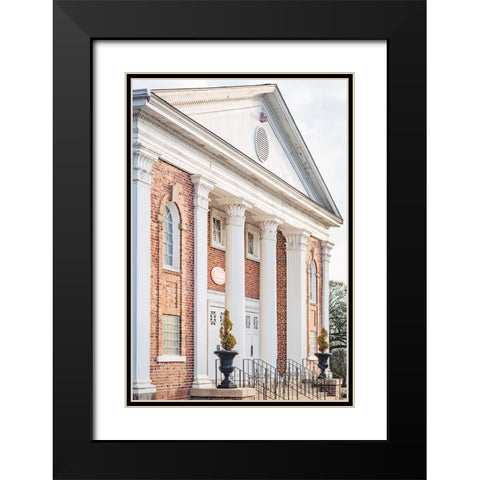 Pelzer Columns 4 Black Modern Wood Framed Art Print with Double Matting by Malone, Will