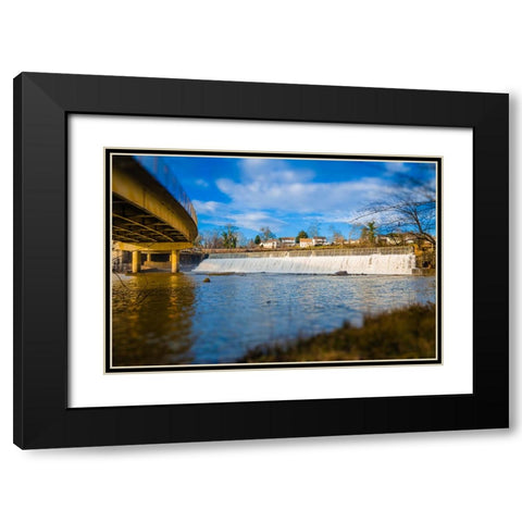 Pelzer Dam Black Modern Wood Framed Art Print with Double Matting by Malone, Will