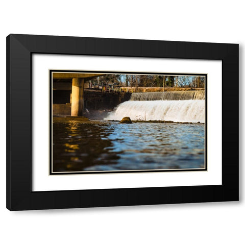 Pelzer Dam 2 Black Modern Wood Framed Art Print with Double Matting by Malone, Will