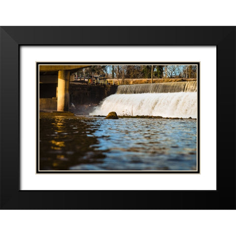 Pelzer Dam 2 Black Modern Wood Framed Art Print with Double Matting by Malone, Will