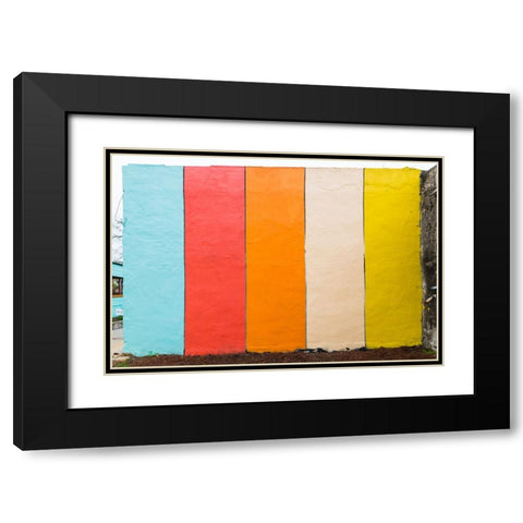 Picnic Mural 2 Watermark Black Modern Wood Framed Art Print with Double Matting by Malone, Will
