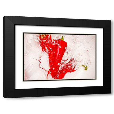 Red Hot 2 Black Modern Wood Framed Art Print with Double Matting by Malone, Will