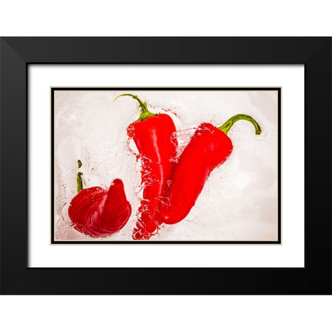 Red Hot 5 Black Modern Wood Framed Art Print with Double Matting by Malone, Will