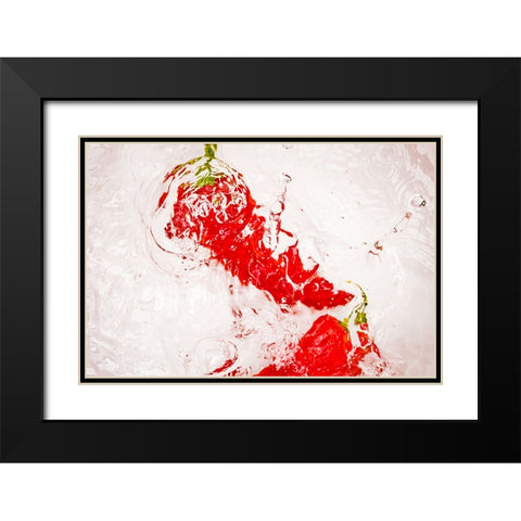 Red Hot 7 Black Modern Wood Framed Art Print with Double Matting by Malone, Will