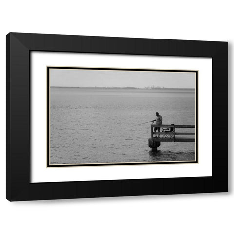 Roll Tide Black Modern Wood Framed Art Print with Double Matting by Malone, Will
