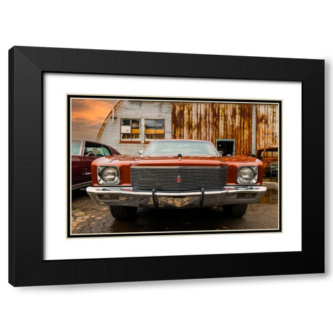 Rust Black Modern Wood Framed Art Print with Double Matting by Malone, Will