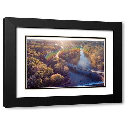Saluda River Black Modern Wood Framed Art Print with Double Matting by Malone, Will