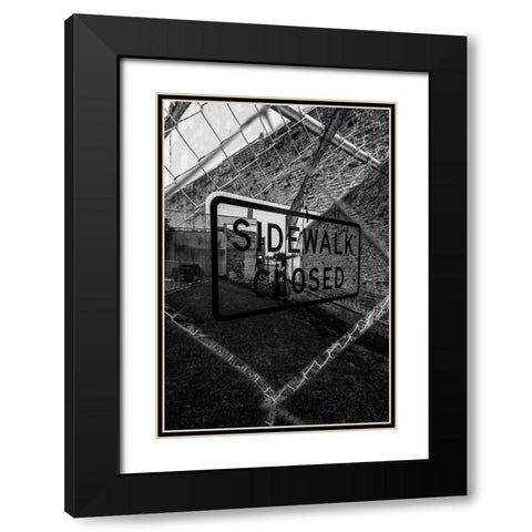 Sidewalk Closed 2 Black Modern Wood Framed Art Print with Double Matting by Malone, Will