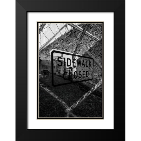Sidewalk Closed 2 Black Modern Wood Framed Art Print with Double Matting by Malone, Will