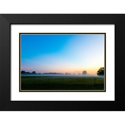 Sunrise Fog Black Modern Wood Framed Art Print with Double Matting by Malone, Will