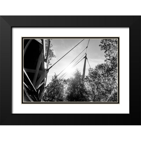 Suspension BW Black Modern Wood Framed Art Print with Double Matting by Malone, Will